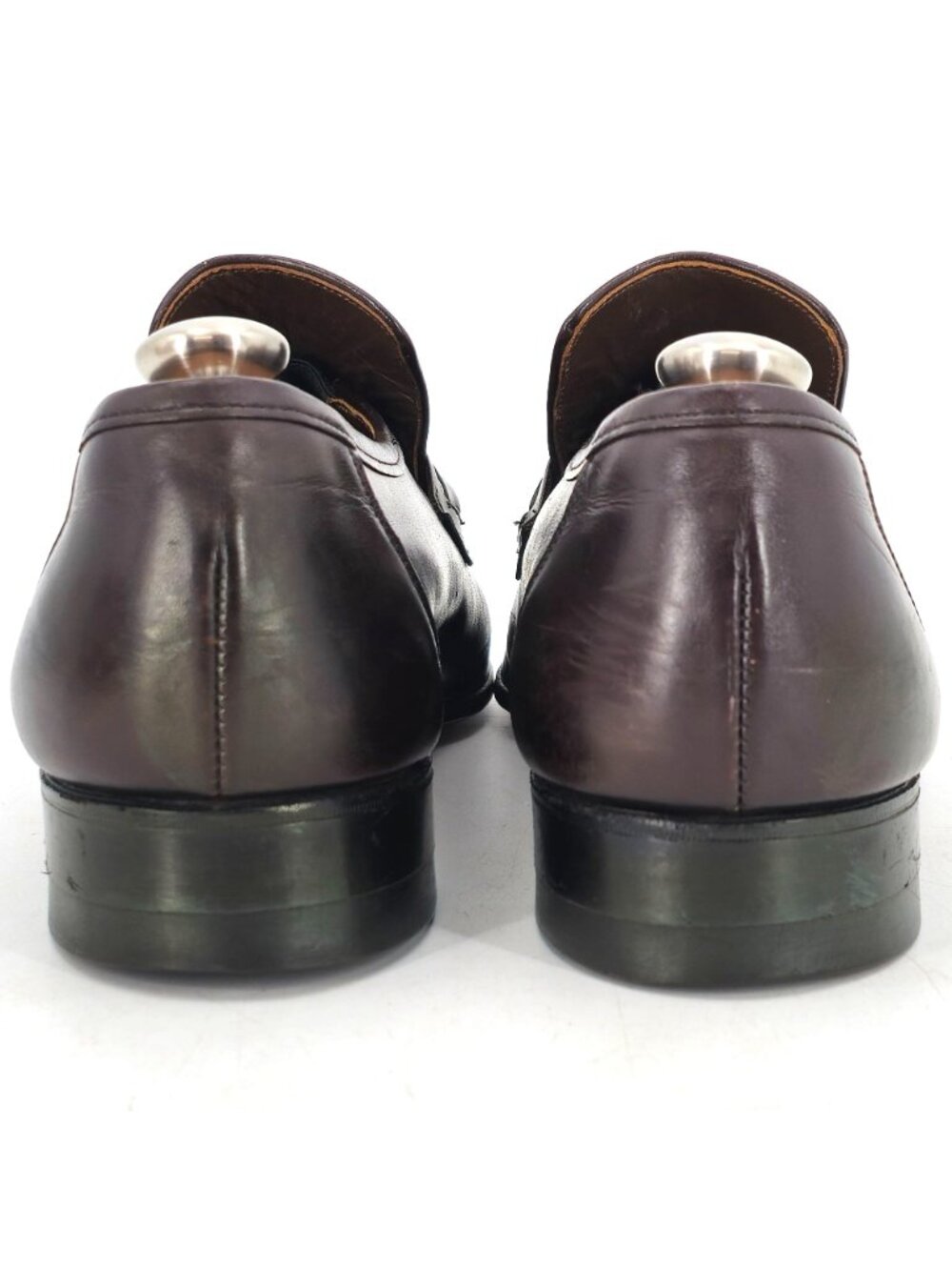 Vintage Melloflex Dacks Mens 9.5 Brown Leather Canada Dress Shoes Bit Loafers - Picture 7 of 10
